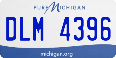 MI license plate DLM4396