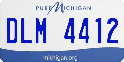 MI license plate DLM4412