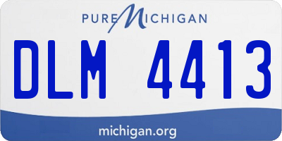 MI license plate DLM4413