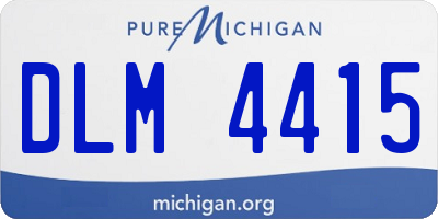 MI license plate DLM4415
