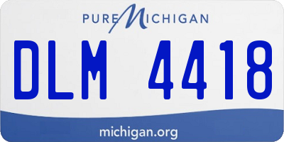 MI license plate DLM4418