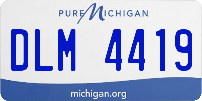 MI license plate DLM4419