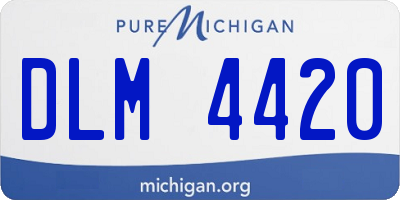 MI license plate DLM4420