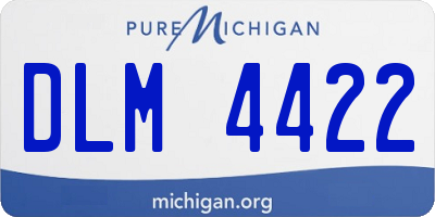 MI license plate DLM4422