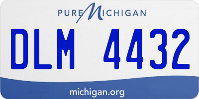 MI license plate DLM4432