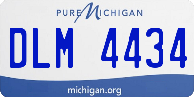 MI license plate DLM4434