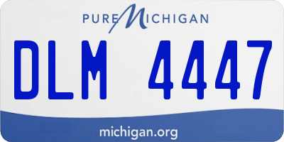 MI license plate DLM4447