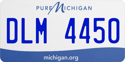 MI license plate DLM4450