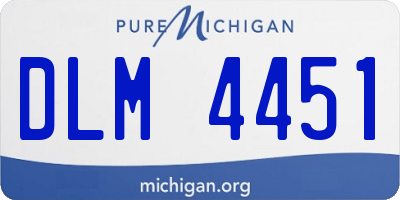 MI license plate DLM4451