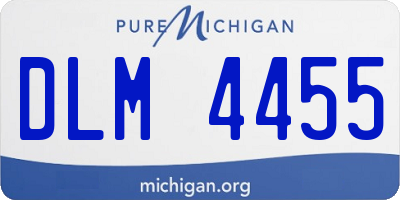 MI license plate DLM4455