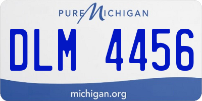 MI license plate DLM4456