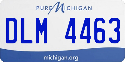 MI license plate DLM4463