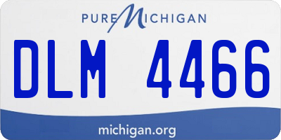 MI license plate DLM4466