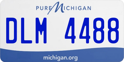 MI license plate DLM4488