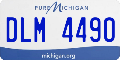 MI license plate DLM4490
