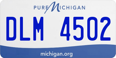 MI license plate DLM4502