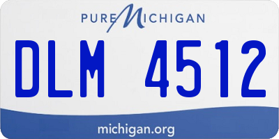 MI license plate DLM4512