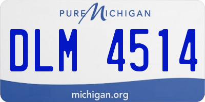 MI license plate DLM4514