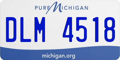 MI license plate DLM4518