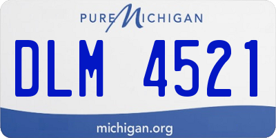 MI license plate DLM4521