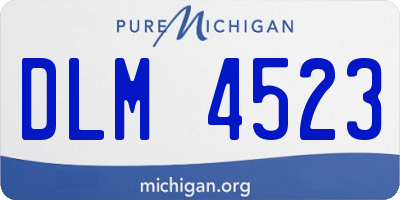 MI license plate DLM4523