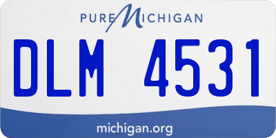 MI license plate DLM4531