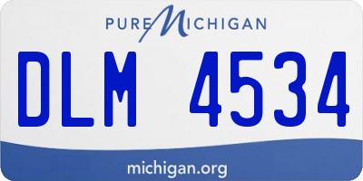 MI license plate DLM4534