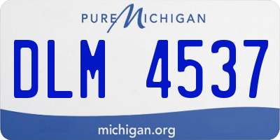 MI license plate DLM4537