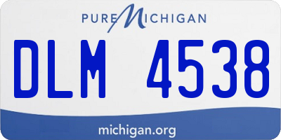 MI license plate DLM4538