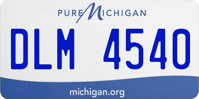MI license plate DLM4540
