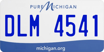 MI license plate DLM4541
