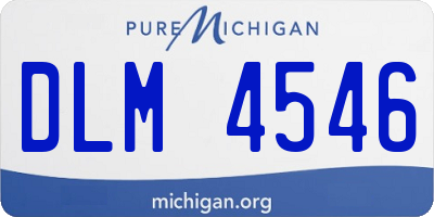 MI license plate DLM4546