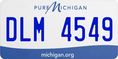 MI license plate DLM4549