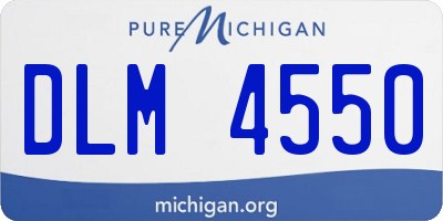 MI license plate DLM4550