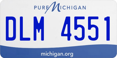 MI license plate DLM4551