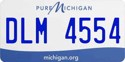 MI license plate DLM4554