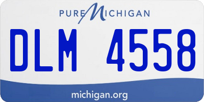 MI license plate DLM4558