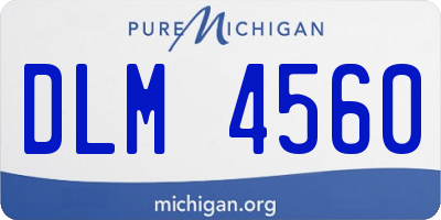 MI license plate DLM4560
