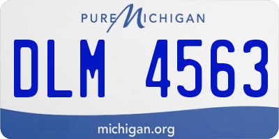 MI license plate DLM4563