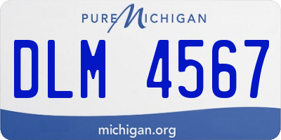 MI license plate DLM4567