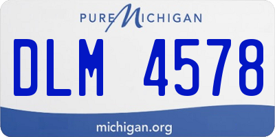 MI license plate DLM4578