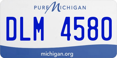 MI license plate DLM4580