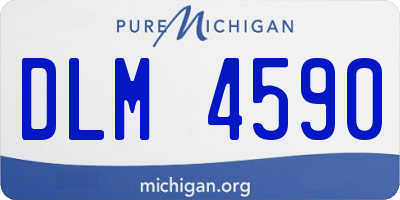 MI license plate DLM4590