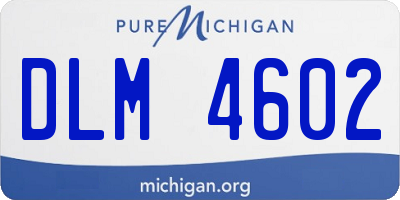 MI license plate DLM4602