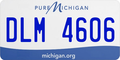 MI license plate DLM4606