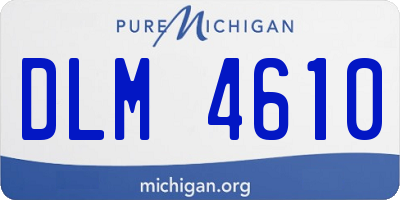 MI license plate DLM4610