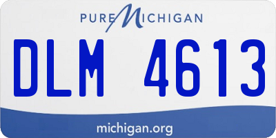 MI license plate DLM4613