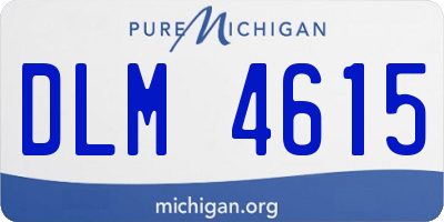 MI license plate DLM4615