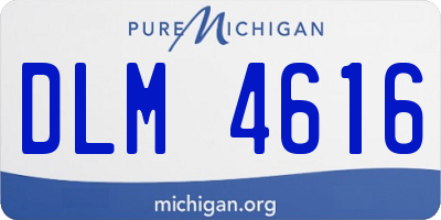 MI license plate DLM4616