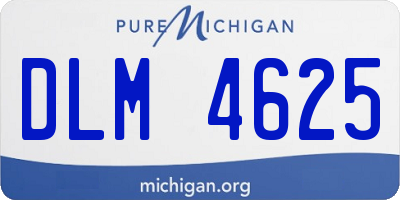 MI license plate DLM4625